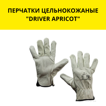 ПЕРЧАТКИ ЦЕЛЬНОКОЖАНЫЕ "DRIVER APRICOT"